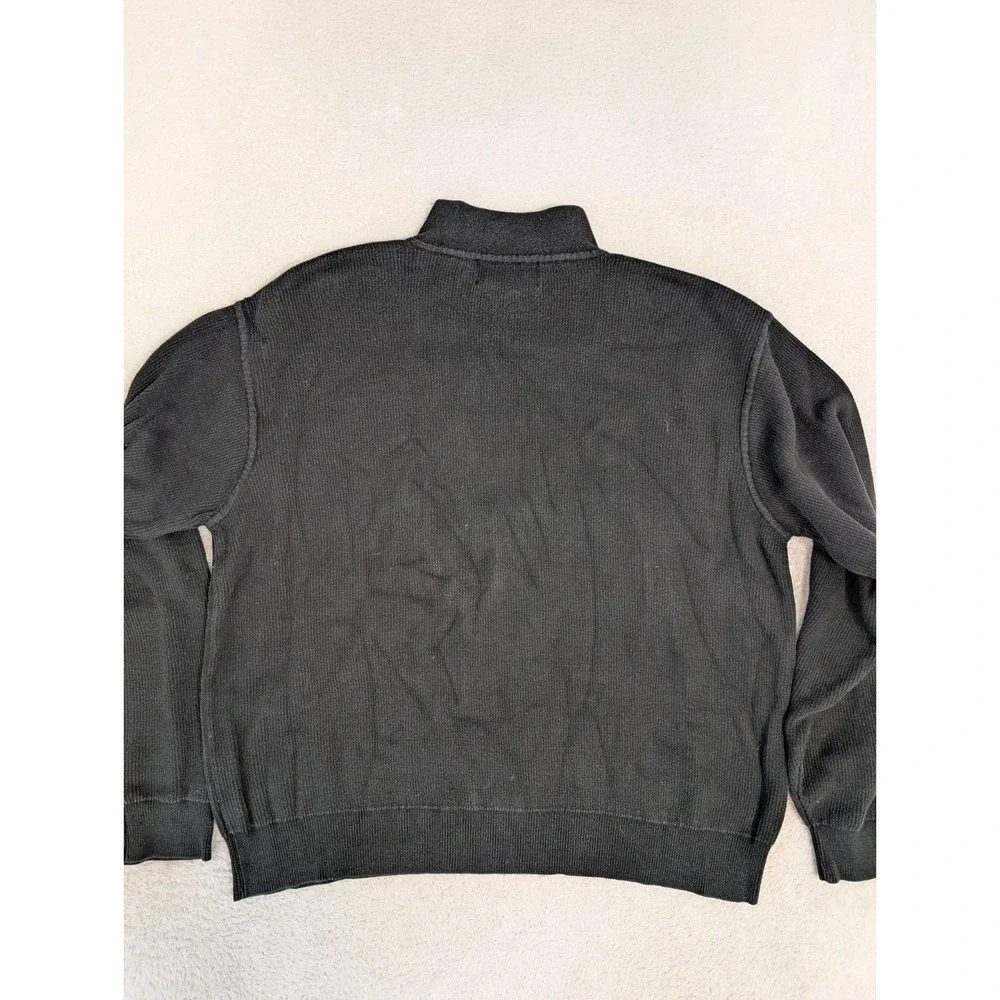 Ralph Lauren RLX Sweater Mens L Black‎ Vintage 1/4 Zip Premium Fabrics